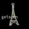 Zinc Alloy Building Pendants, Tower, plated cadmium free Approx 1.5mm, Approx 