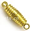 Brass Magnetic Clasp, Tube, plated Approx 2mm 