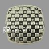 Zinc Alloy Flat Beads, Square, plated, hammered Approx 1.5mm, Approx 