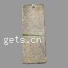Zinc Alloy Tag Charm, Rectangle, plated cadmium free Approx 1.5mm, Approx 