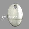 Zinc Alloy Tag Charm, Oval, plated cadmium free Approx 1.5mm, Approx 