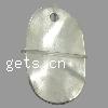 Zinc Alloy Tag Charm, Oval, plated cadmium free Approx 2mm, Approx 
