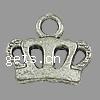 Zinc Alloy Crown Pendants, plated cadmium free Approx 2.5mm, Approx 