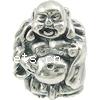 No Troll Thailand Sterling Silver European Beads, Buddha, without troll Approx 4.5mm 