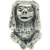 No Troll Thailand Sterling Silver European Beads, Monkey, without troll Approx 4.5mm 