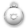 Sterling Silver Message Pendant, 925 Sterling Silver, Flat Round, plated 
