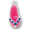 Enamel Sterling Silver Pendants, 925 Sterling Silver, Shoes, plated 