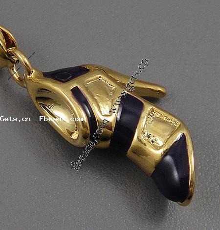 Zinc Alloy Shoes Pendants, with enamel, plated, enamel, more colors for choice, 15x13x6mm, Hole:Approx 2mm, Sold By PC