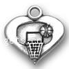Sterling Silver Heart Pendants, 925 Sterling Silver, plated 