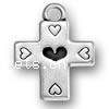 pendentifs de croix en argent pur , argent sterling 925, Placage, avec le motif de coeur, plus de couleurs à choisir Vendu par PC