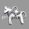Zinc Alloy Animal Pendants, Horse, plated Approx 1.5mm 