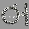 Zinc Alloy Toggle Clasp, Round, plated, textured & single-strand cadmium free Approx 2mm, Approx 