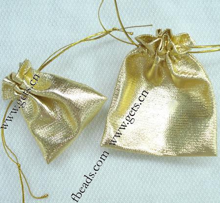 Подарочный мешочек из органзы, Органза, разный размер для выбора & ровный цвет, золотой, продается PC