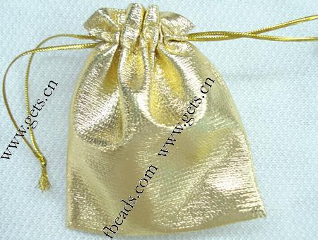 Подарочный мешочек из органзы, Органза, разный размер для выбора & ровный цвет, золотой, продается PC