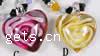 Кулоны Лэмпворк с внутренним цветком , Сердце, цветок внутри, Много цветов для выбора продается PC