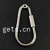 Zinc Alloy Key Clasp, plated nickel, lead & cadmium free Approx 2mm 