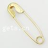 Brass Safety Pin, gold color plated 