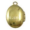 Brass Locket Pendants, Flat Oval, plated Approx 1mm 