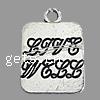 Zinc Alloy Message Pendants, Rectangle, plated Approx 2mm 