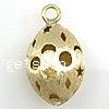 Hollow Brass Pendants, Horse Eye, plated, brushed & stardust Approx 2.5mm 