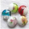 Two Tone Lampwork Beads, flat round, more colors for choice, 20x20x10mm, Sold by PC