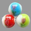 Two Tone Lampwork Beads, Round Shape 14mm 
