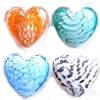 Inner Twist Lampwork Beads, Heart, more colors for choice, 35mm, Sold by PC