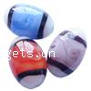 Two Tone Lampwork Beads, Oval, more colors for choice, 16x11mm, Hole:Approx 2MM, Sold by PC