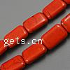 Synthetic Turquoise Beads, Rectangle, red Approx 2mm .3 Inch, Approx 