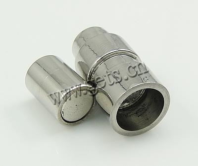 Round Stainless Steel Magnetic Clasp, 316 Stainless Steel, Tube, plated, different size for choice & Customized, more colors for choice, Sold By PC