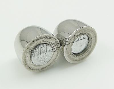 Round Stainless Steel Magnetic Clasp, Tube, plated, Customized, more colors for choice, 16x11mm, Hole:Approx 6mm, Sold By PC