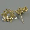Zinc Alloy Ear Stud Component, Flower, plated nickel, lead & cadmium free Approx 