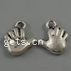 Zinc Alloy Hand Pendants, plated cadmium free Approx 2mm, Approx 
