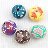 Round Polymer Clay Beads, mixed colors, 10mm Approx 2mm 
