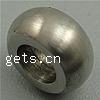 Stainless Steel European Beads, 316 Stainless Steel, Rondelle, without troll, original color Approx 5mm 