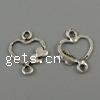 Zinc Alloy Charm Connector, Heart Approx 1mm, Approx 
