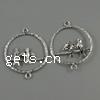 Zinc Alloy Charm Connector, Donut Approx 1mm, Approx 