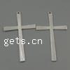 Zinklegierung Kreuz Anhänger, keine, 36x61x2mm, Bohrung:ca. 3mm, ca. 240PCs/kg, verkauft von kg
