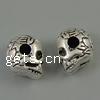 Zinc Alloy Animal Beads, Skull, plated Approx 3mm, Approx 