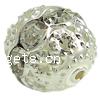 Ball Rhinestone Spacer, with Brass, Round nickel free, 12mm Approx 1.5mm 