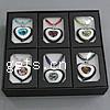 Box Packing Lampwork Necklace, with Ribbon, Heart, mixed colors Inch 