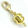 Brass Magnetic Clasp, Round, plated, with lobster clasp Approx 4mm .4 Inch 