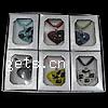 Box Packing Lampwork Necklace, with Ribbon, mixed Inch 