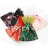 Satin Jewelry Pouches Bags, with Organza, Rectangle, with flower pattern, mixed colors 