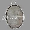 Zinc Alloy Pendant Cabochon Setting, Oval, plated Approx 6mm 