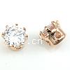 Cubic Zirconia Brass Connector, with Cubic Zirconia, Flower Basket, plated cadmium free Approx 1mm 