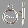 Zinc Alloy Toggle Clasp, Round, plated, single-strand cadmium free  Approx 4mm 