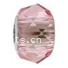 CRYSTALLIZED™ 5940 Crystal BeCharmed Rondelle Beads, CRYSTALLIZED™, with Stainless Steel, faceted, Light Rose Approx 4.5mm 