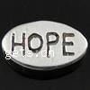 Sterling Silver Message Beads, 925 Sterling Silver, Flat Oval, word hope, plated, with letter pattern Approx 1.5mm 