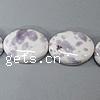 Glasierte Porzellan Perlen, oval, glaciert, großes Loch, keine, 24x31x13mm, Bohrung:ca. 3mm, verkauft von PC